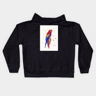 Red and Blue Macaw 1 Kids Hoodie